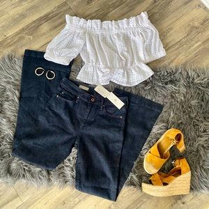 High-Rise, Flare Petite Jeans by AG Jeans